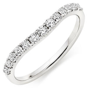 18ct White Gold Diamond Half Eternity Wedding Ring