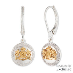 Exclusive Two-Tone Pave Drop Earrings