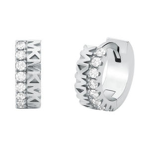 Silver Cubic Zirconia Hoop Earrings