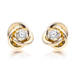 9ct Gold Cubic Zirconia Stud Earrings