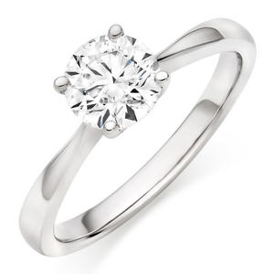 Platinum Diamond Solitaire Ring