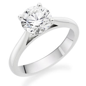 Once Platinum Diamond Solitaire Ring