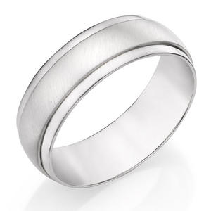 Silver Textured Men's Ring