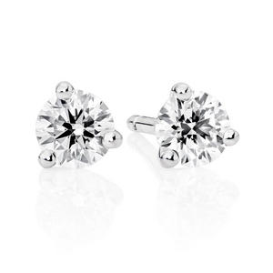 18ct White Gold Diamond Earrings