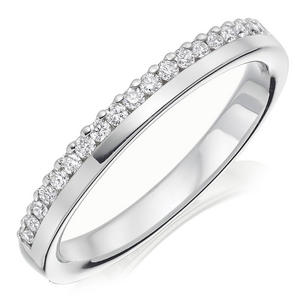 18ct White Gold Diamond Ladies Wedding Ring