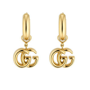 GG Running 18ct Gold Small Hoop Earrings