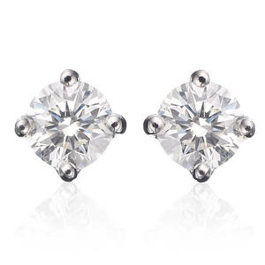 18ct White Gold Diamond Stud Earrings