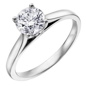 18ct White Gold Diamond Solitaire Engagement Ring