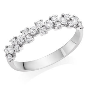 Platinum Diamond Half Eternity Ring