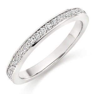 Enticement Platinum Diamond Half Eternity Ring