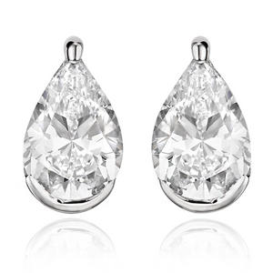 9ct White Gold Cubic Zirconia Stud Earrings