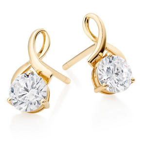 9ct Gold Cubic Zirconia Stud Earrings