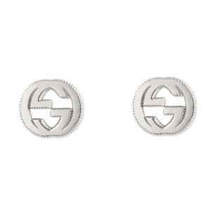 Interlocking G Silver Earrings