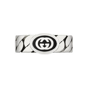 Interlocking G Silver Ring