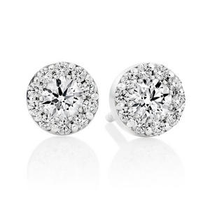 Fulfilment 18ct White Gold Diamond Cluster Earrings