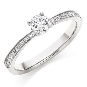Signature Platinum Diamond Solitaire Ring