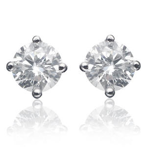 18ct White Gold Diamond Stud Earrings