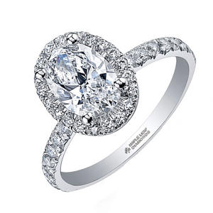 18ct White Gold Diamond Halo Ring