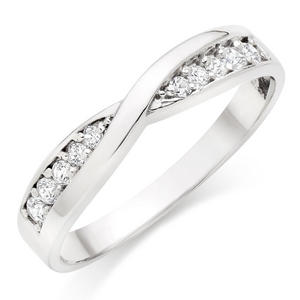 9ct White Gold Cubic Zirconia Ring
