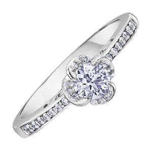 Wind's Embrace 18ct White Gold Diamond Solitaire Ring