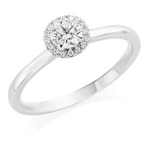 Juliette Platinum Diamond Halo Ring