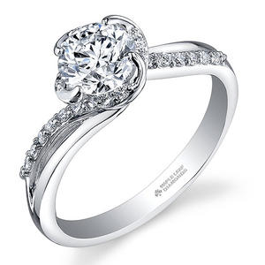Wind's Embrace 18ct White Gold Diamond Solitaire Engagement Ring
