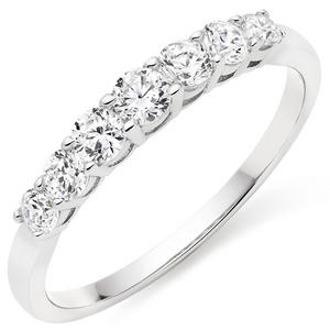 Silver Cubic Zirconia Eternity Ring