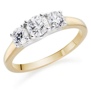 18ct Gold Diamond Three Stone Ring
