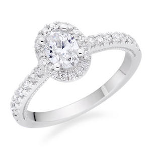 Yasmin Platinum Diamond Royal Asscher Cushion Cut Halo Ring