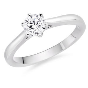 18ct White Gold Diamond Solitaire Ring
