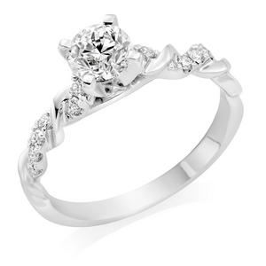 Entwine Platinum Diamond Solitaire Ring
