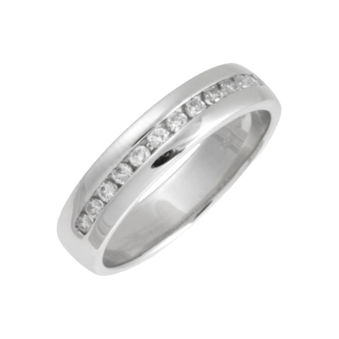 18ct White Gold 0.25 carat Diamond Eternity 4mm Wedding Ring