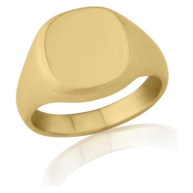 Gents Cushion-Shaped 9ct Yellow Gold Extra-Heavy Weight Signet Ring