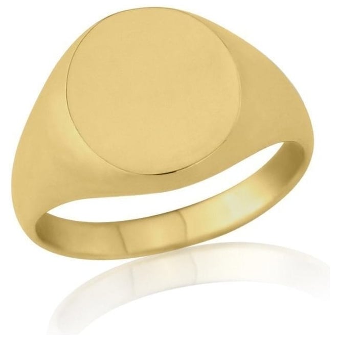 Gents Oval-Shaped 9ct Yellow Gold Heavy Weight Signet Ring