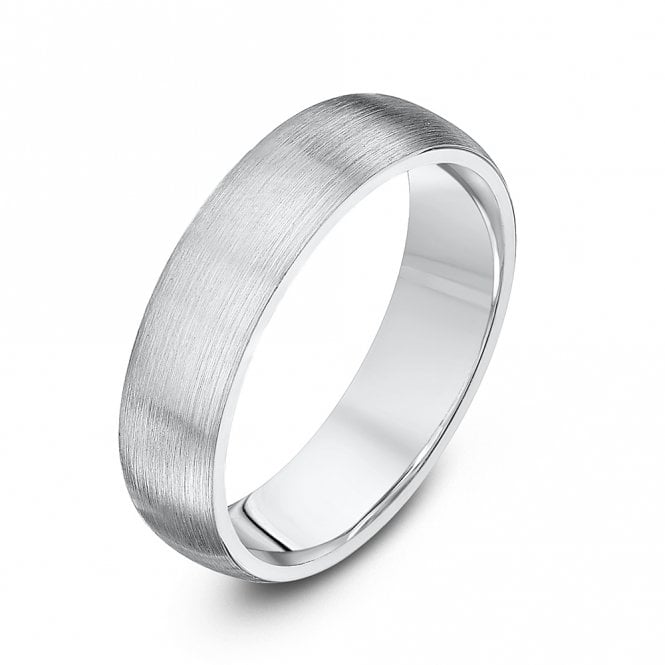 Palladium 500 Heavy D Matt Finish 5mm Wedding Ring