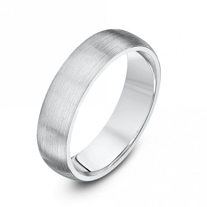 Palladium 500 Heavy D Matt Finish 6mm Wedding Ring
