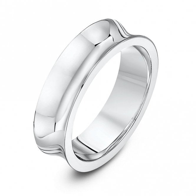 Palladium 950 Concave Court 6mm Wedding Ring