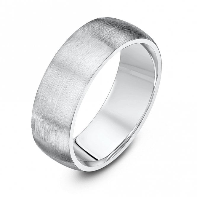 Palladium 950 Heavy Court Matt Finish 7mm Wedding Ring