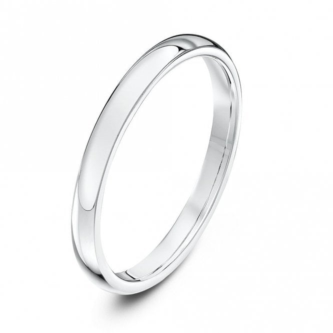 Platinum Heavy Court Shape 2mm Wedding Ring