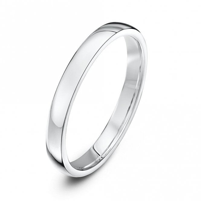 Platinum Light Court Shape 2.5mm Wedding Ring