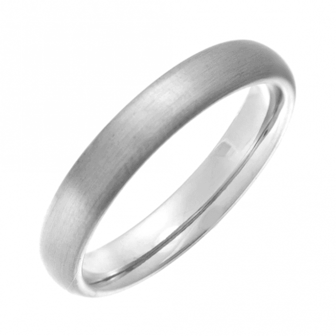 Titanium Matt 4mm Court Shape Wedding Ring