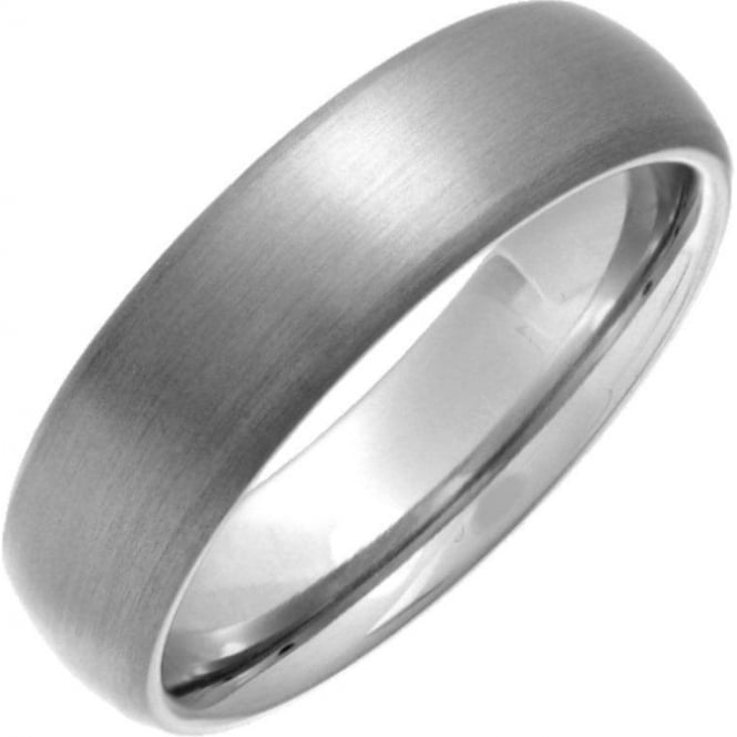 Titanium Matt 6mm Court Shape Wedding Ring