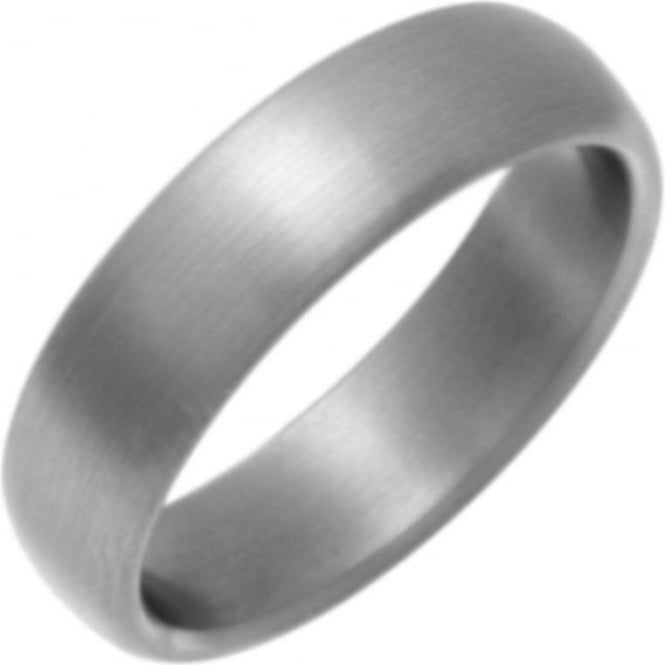 Titanium Matt 6mm Court Shape Wedding Ring