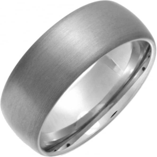 Titanium Matt 8mm Court Shape Wedding Ring
