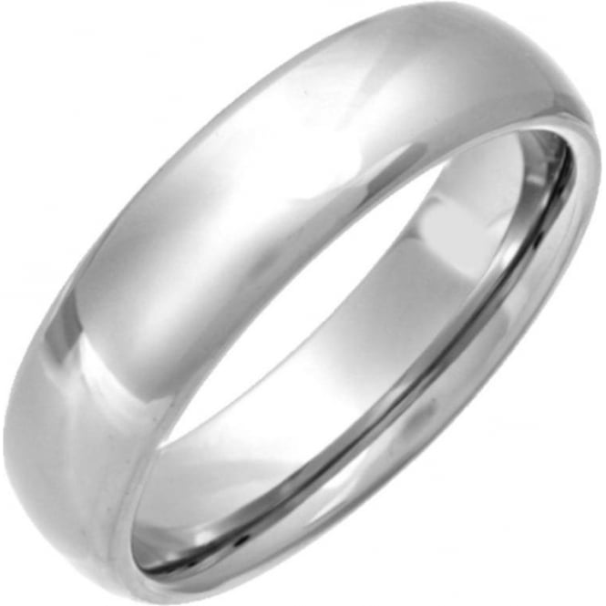 Titanium Polished 6mm Court Shape Wedding Ring
