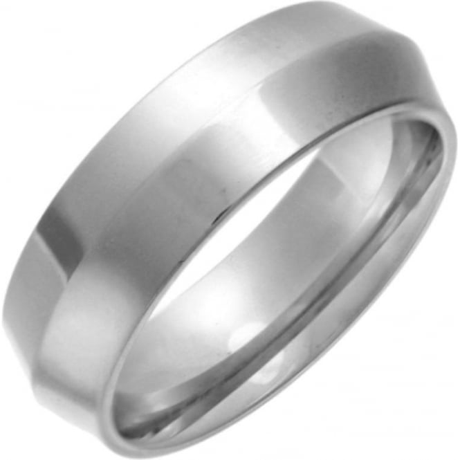 Titanium Triangular Polished 7mm Ring